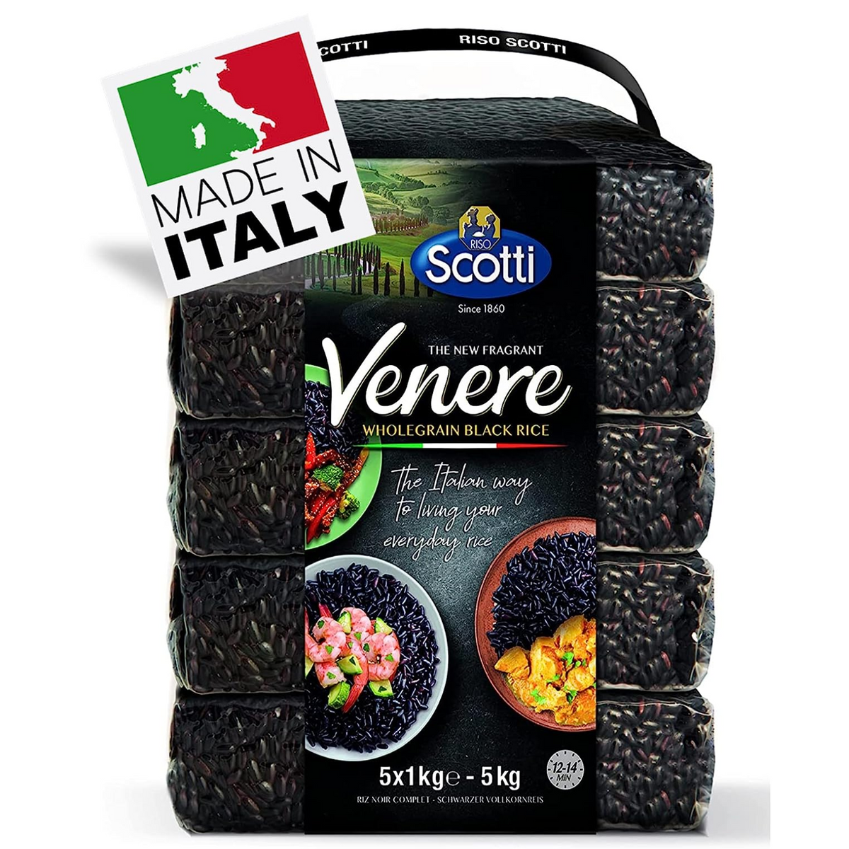 Venere, Black Rice, Bulk 11 lbs, Product of Italy, Riso Scotti