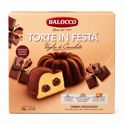 Balocco Italian Cake with Chocolate Cream 14.1 oz (400g) | 60% Cocoa