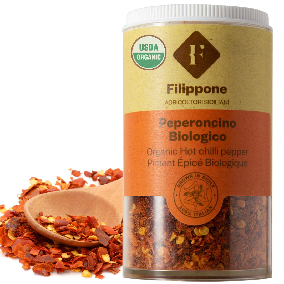 Filippone® Organic Chili Flakes Shaker, 20 g (0.70 oz), Italian Pepper