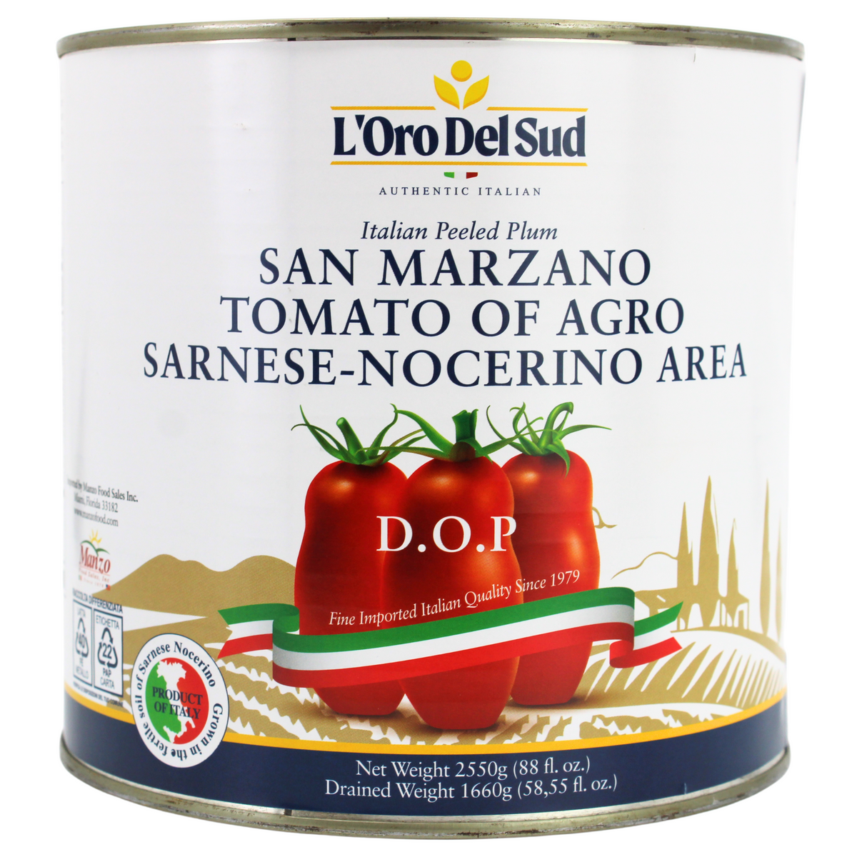L'Oro Del Sud, D.O.P San Marzano Tomatoes canned of Agro Sarnese