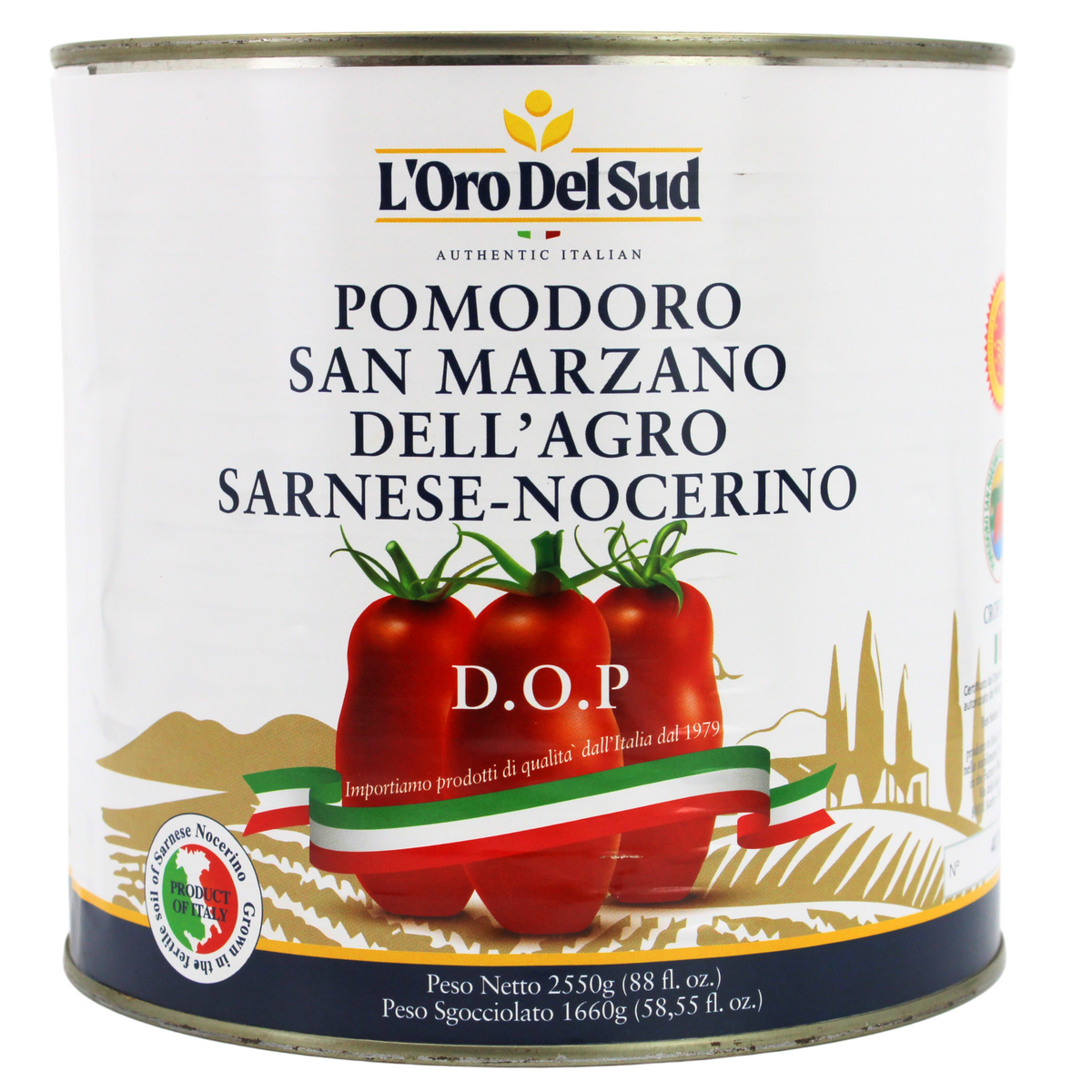 L'Oro Del Sud, D.O.P San Marzano Tomatoes canned of Agro Sarnese