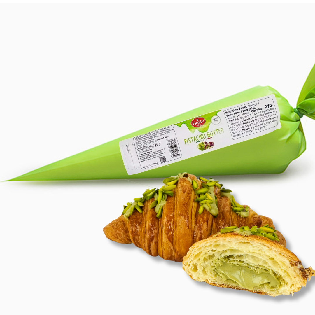 Gusto ETNA, Pistachio Butter Squeeze Pouch, Pistachio Cake Filling, 14
