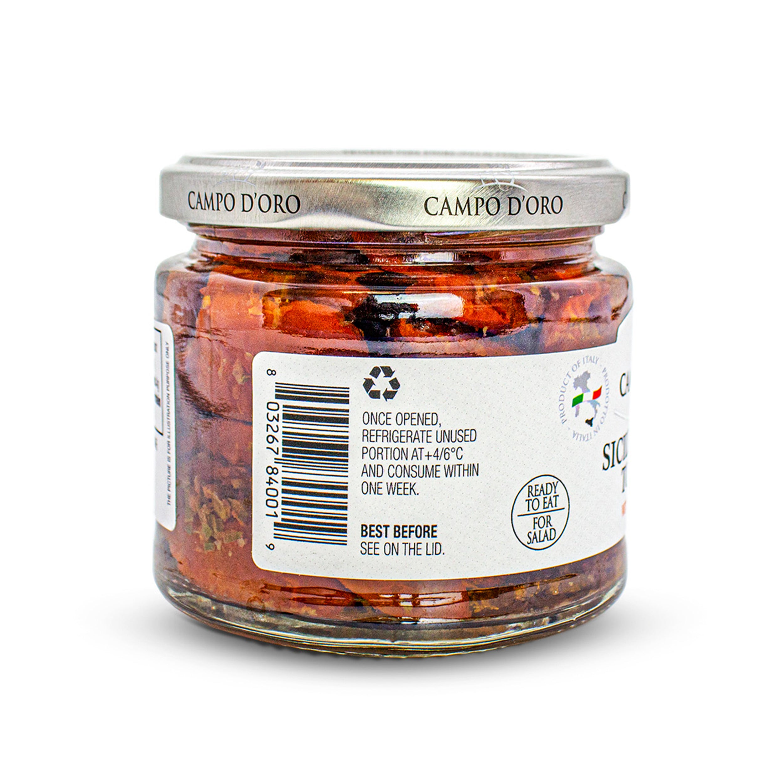 Campo D'Oro, Sundried Tomato Paté, Dip or Spread, Puree of Sun-Dried Tomatoes in extra virgin olive oil