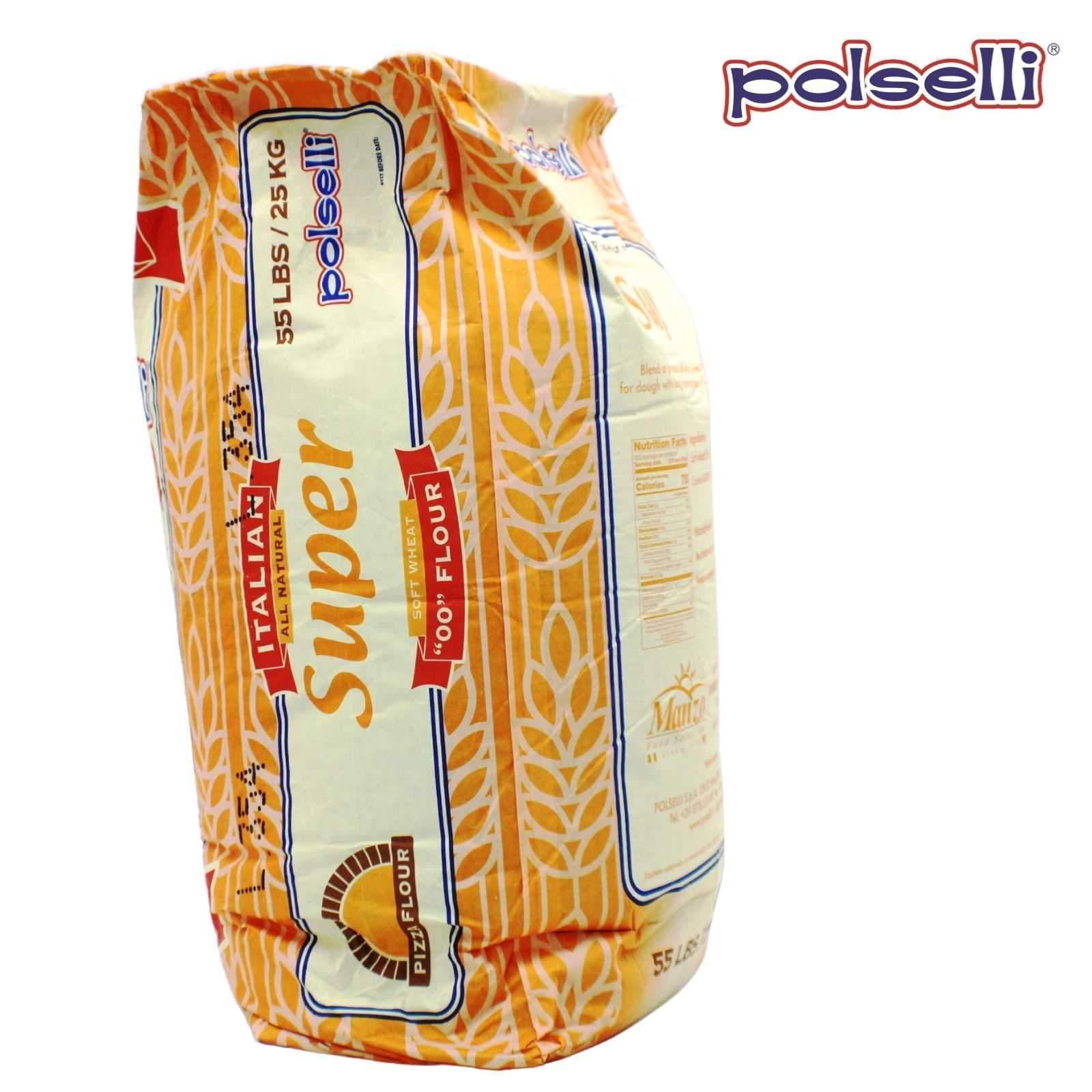 Polselli Super Pizza Flour 55lbs side