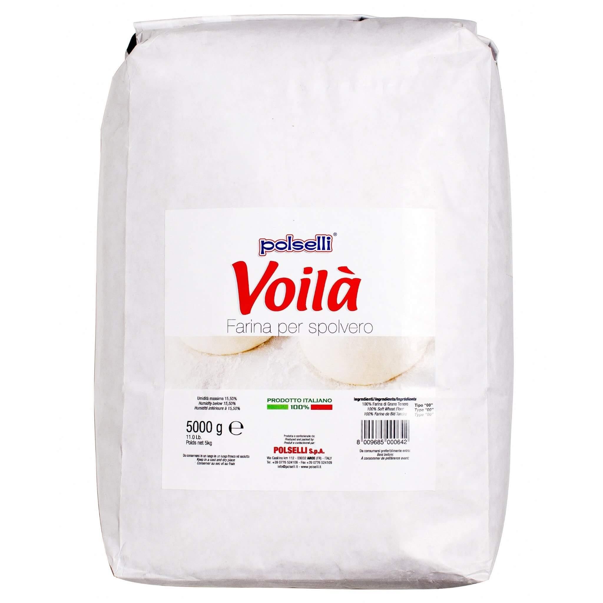 Polselli: Voila' Spolvero "00" Flour (Working table Flour) 11 lb. Bag - Wholesale Italian Food