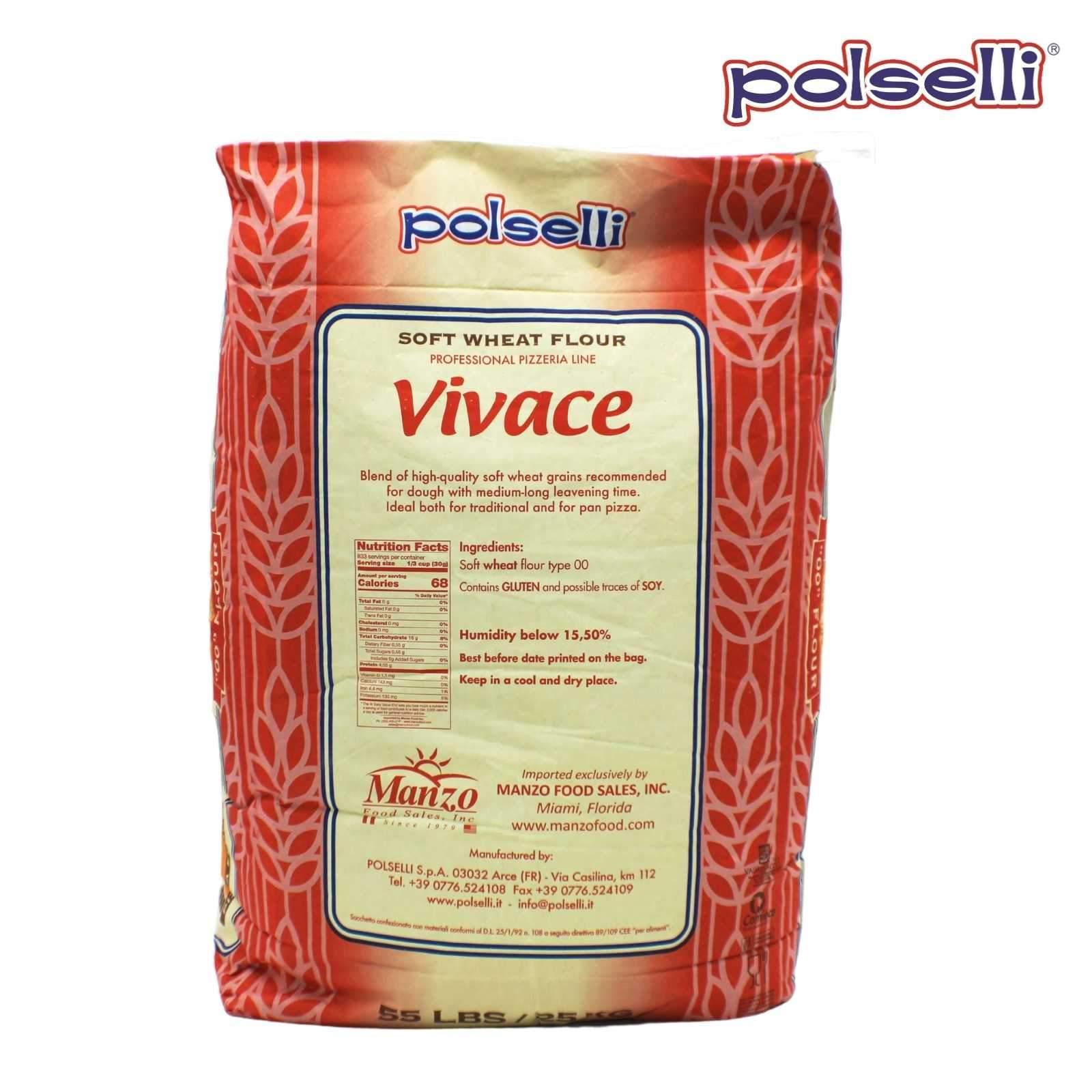 Polselli: 00 Pizza Flour (Vivace) 55 lbs. Bag - Wholesale Italian Food