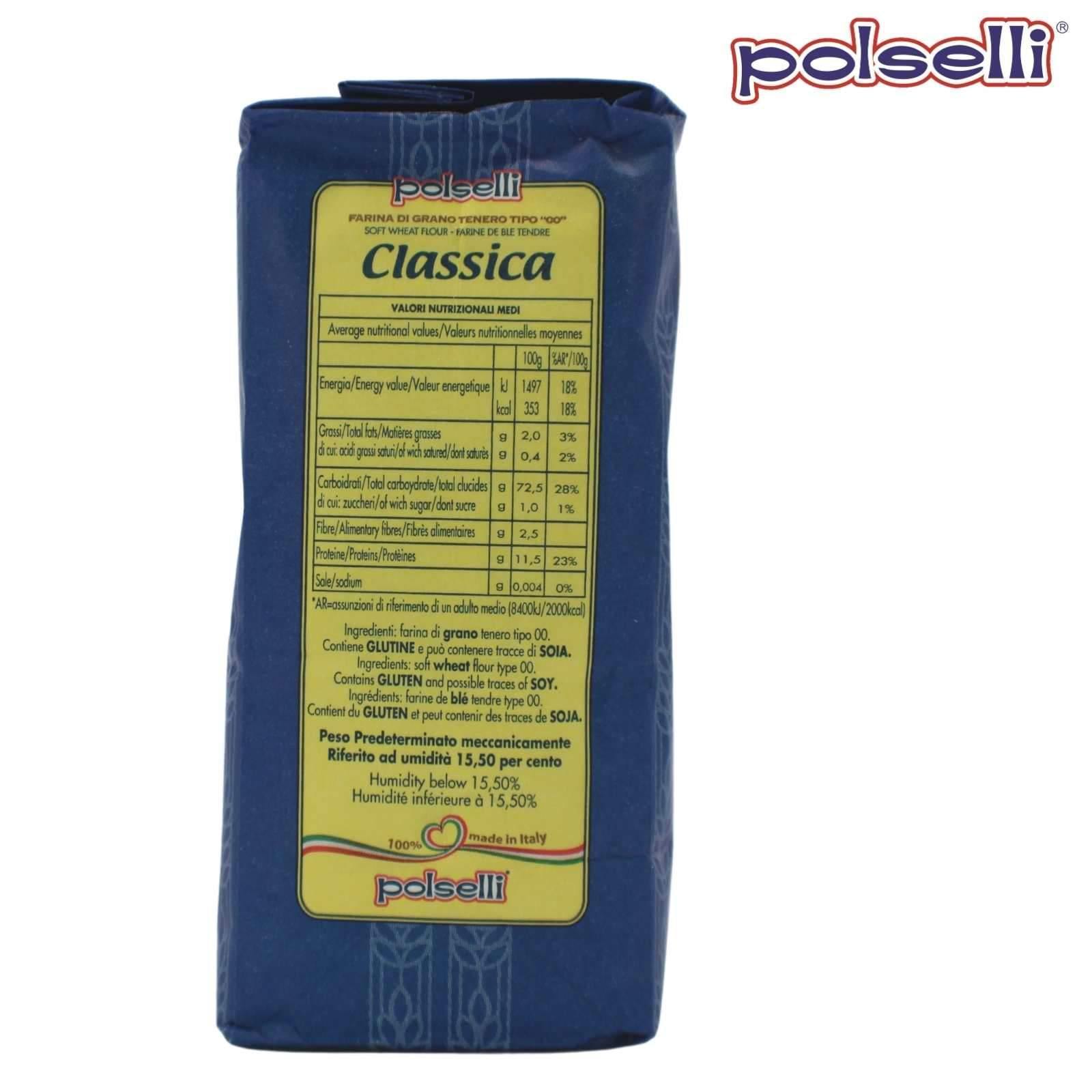 Polselli: Classica Tipo 00 Pizza Flour (Neapolitan) 2.2 lb. Bag - Wholesale Italian Food