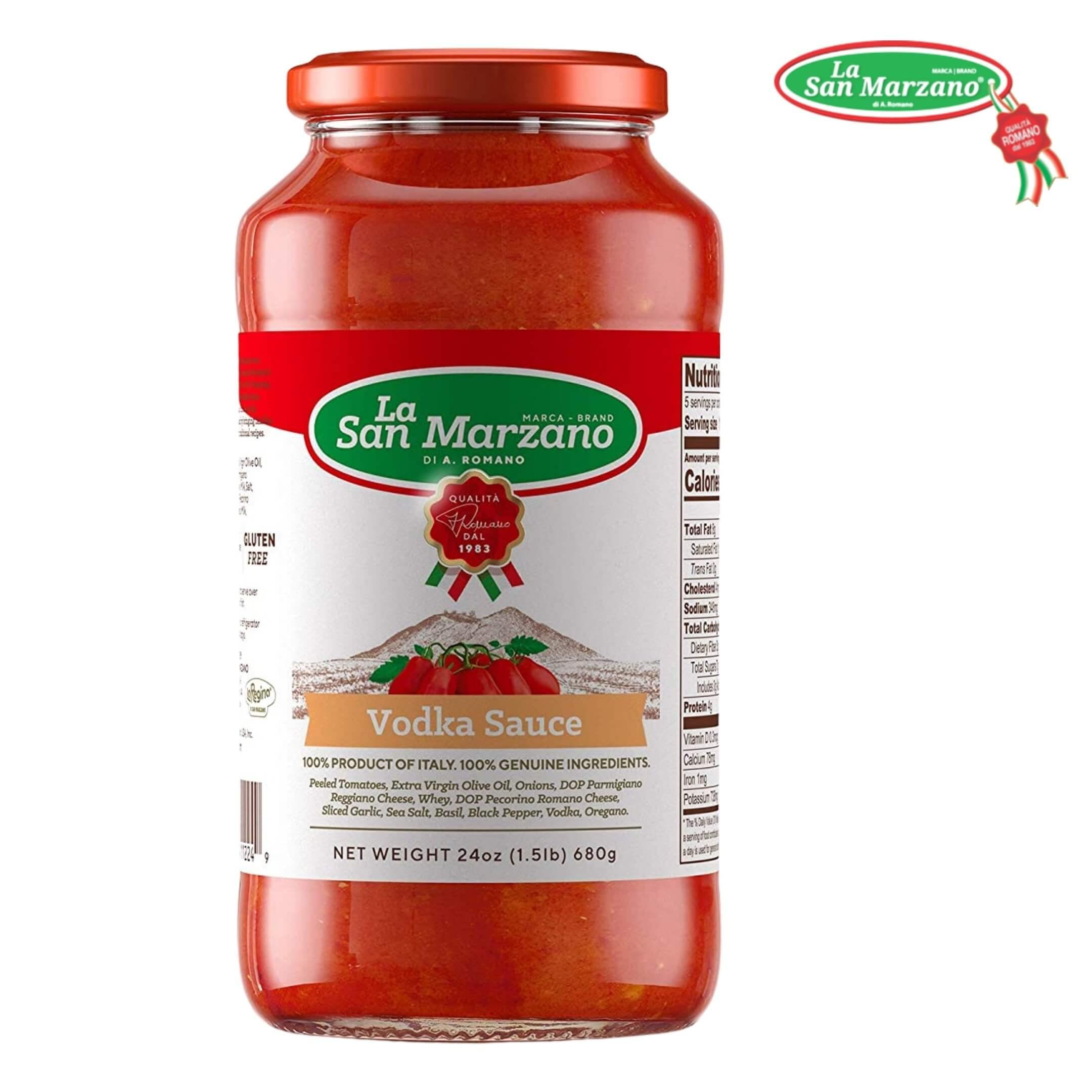 La San Marzano Vodka Tomato Sauce 24 oz. - Wholesale Italian Food