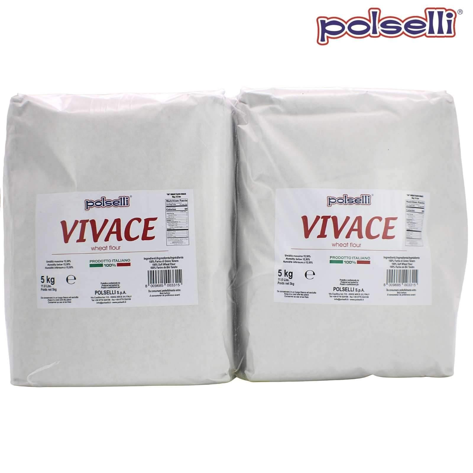 Polselli: 00 Pizza Flour (Vivace) 11lbs. Bag - Wholesale Italian Food