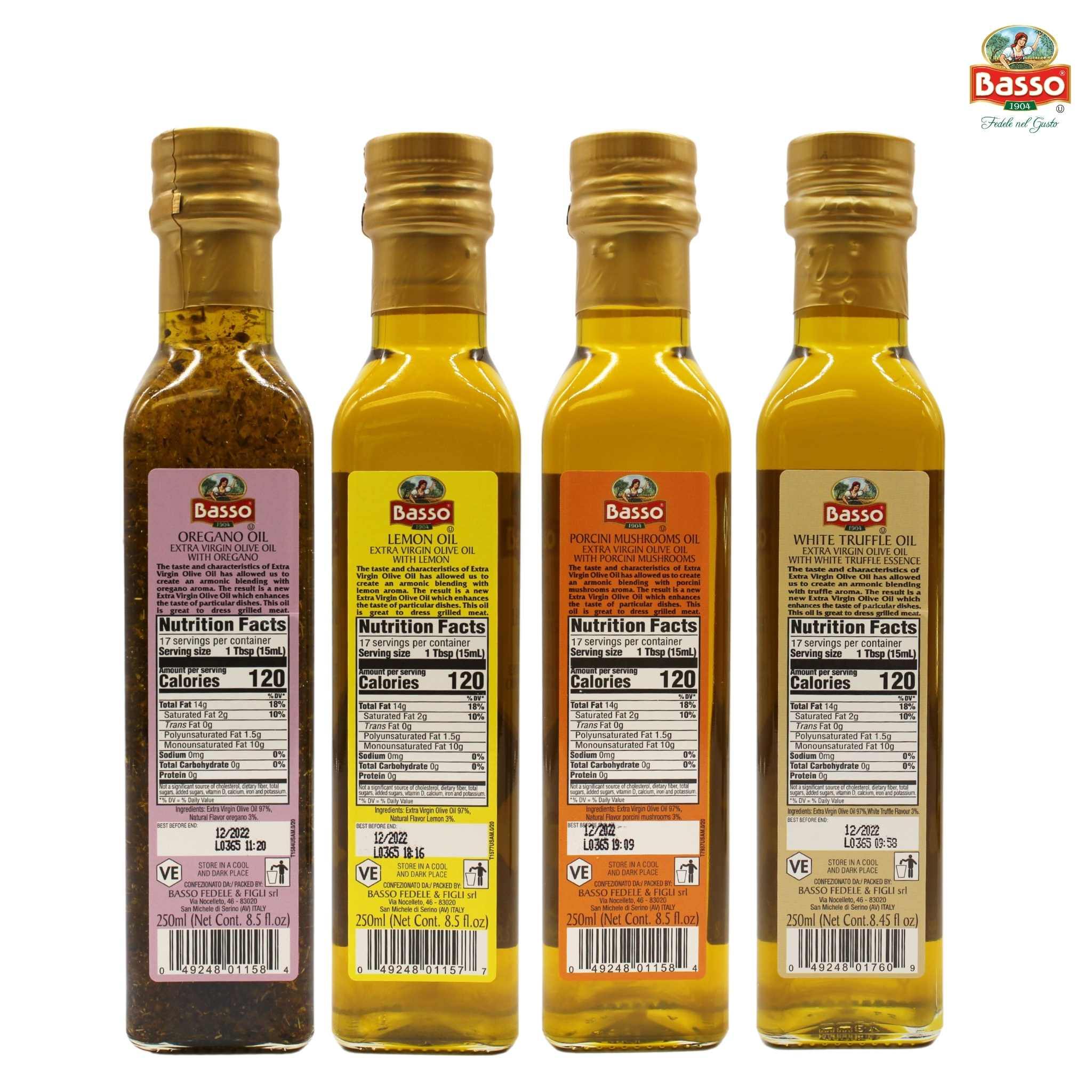 Basso Extra Virgin Olive Oil 4 Pack 8.5 fl oz Nutritional Value