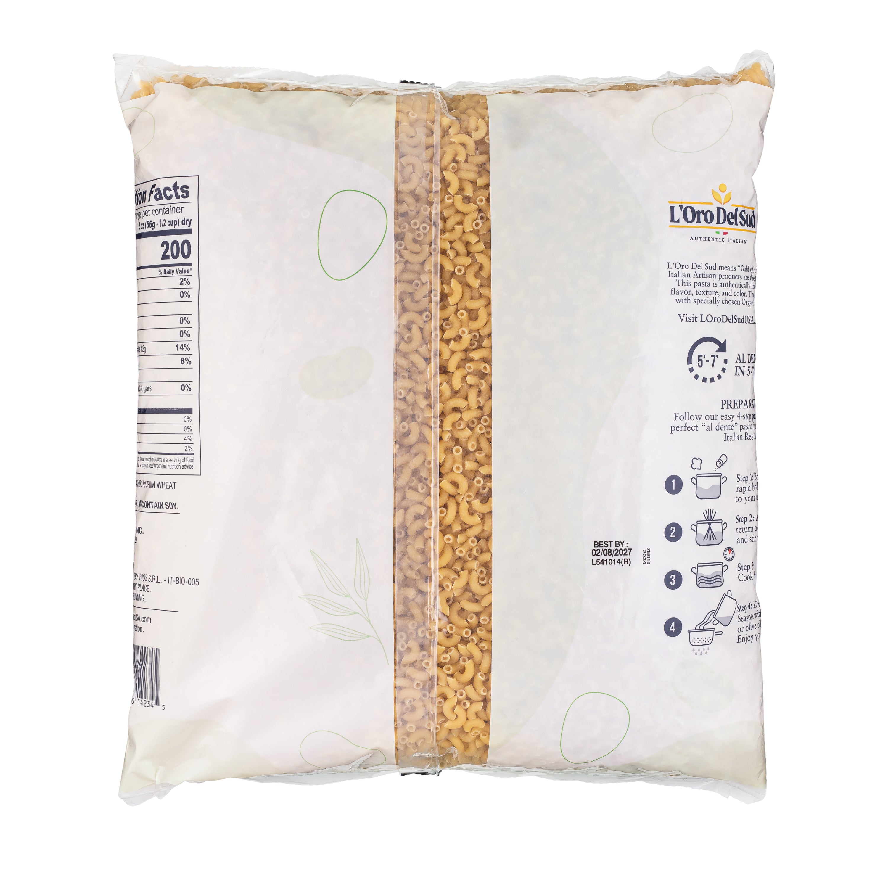 L'Oro Del Sud Elbows Pasta - 10lb Bag