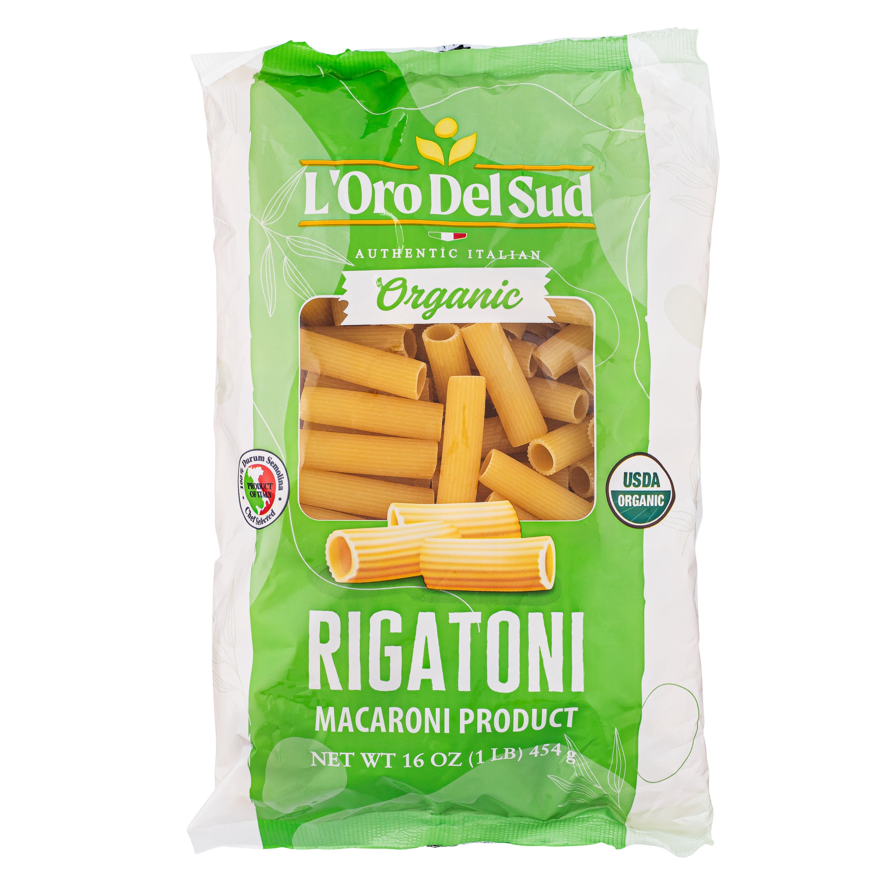 L'Oro Del Sud Rigatoni Pasta 1 lb. Bag