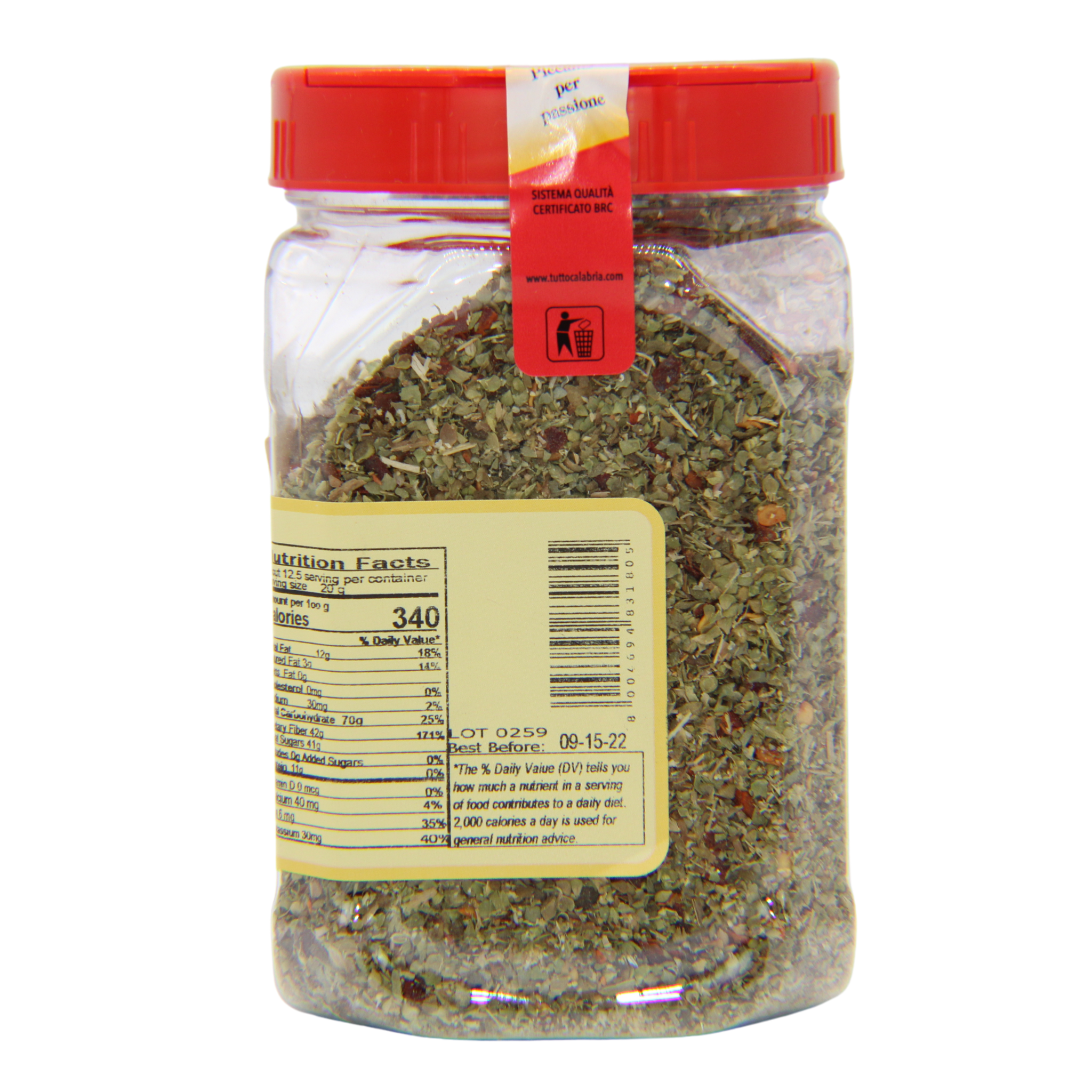 Tutto Calabria Italian Bruschetta Seasoning Spice Mix Shaker (200g) 7.05 oz. - Imported by Manzo