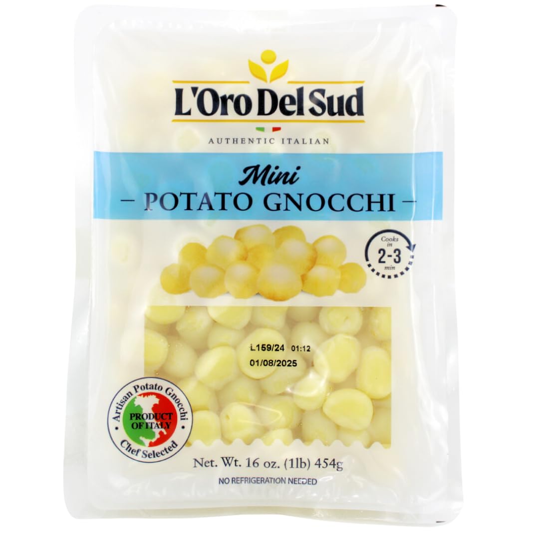 12 Pack of L'Oro Del Sud Mini Potato Gnocchi 12 Pack x 1 lb (12 Pack) – Imported from Italy by Manzo Food Sales