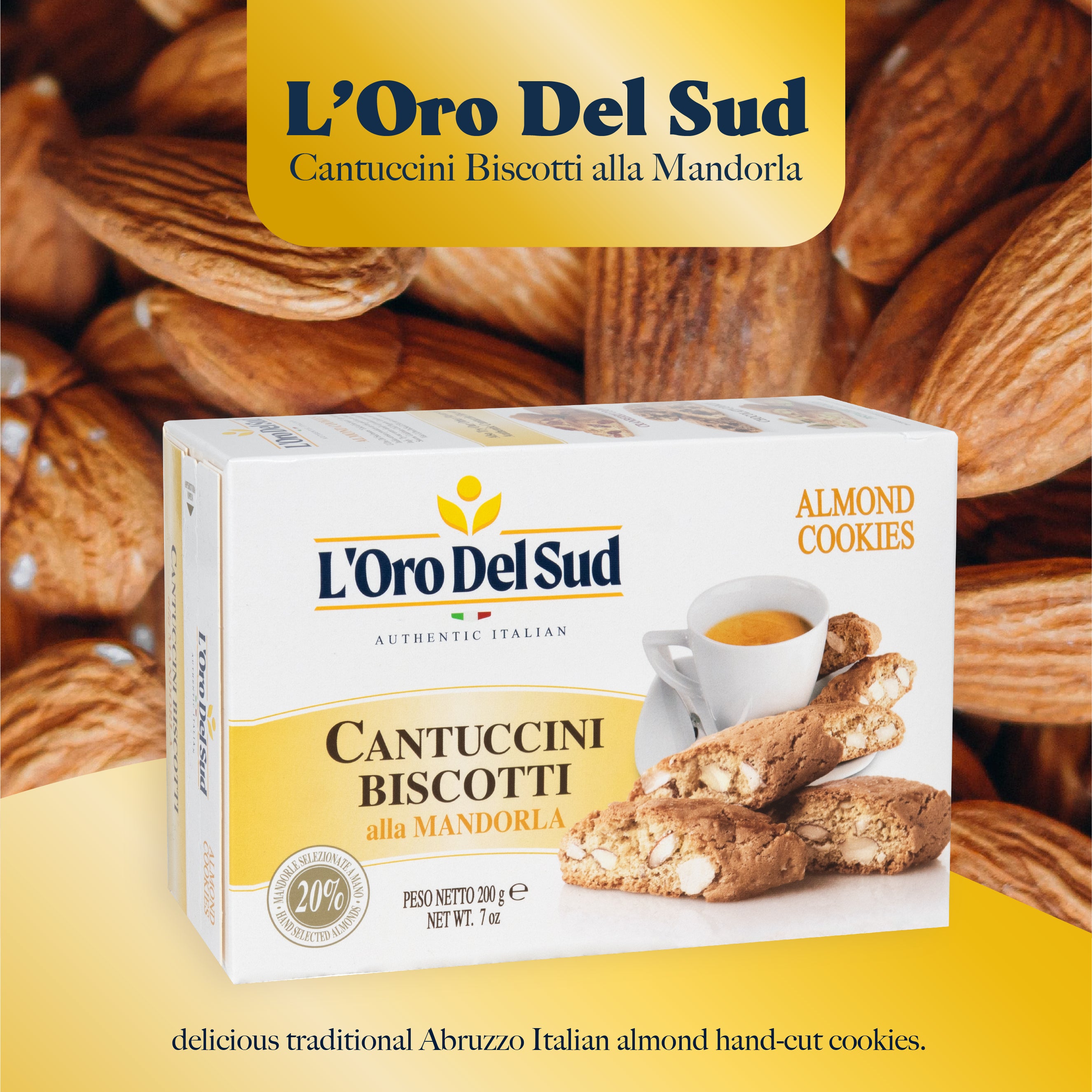 L'Oro Del Sud Cantuccini Biscotti With Almonds