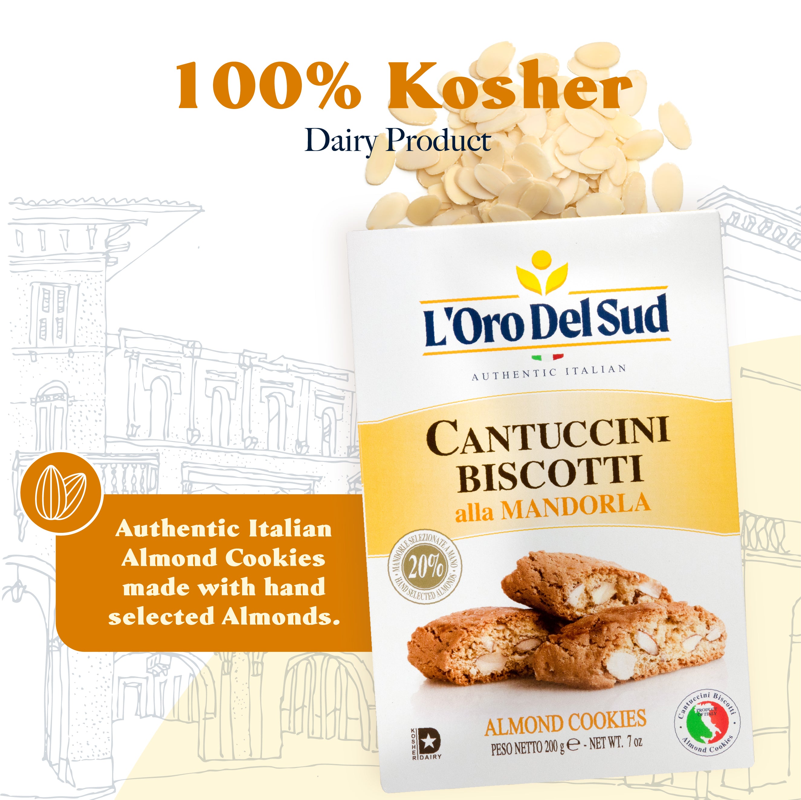 L'Oro Del Sud Cantuccini Biscotti With Almonds