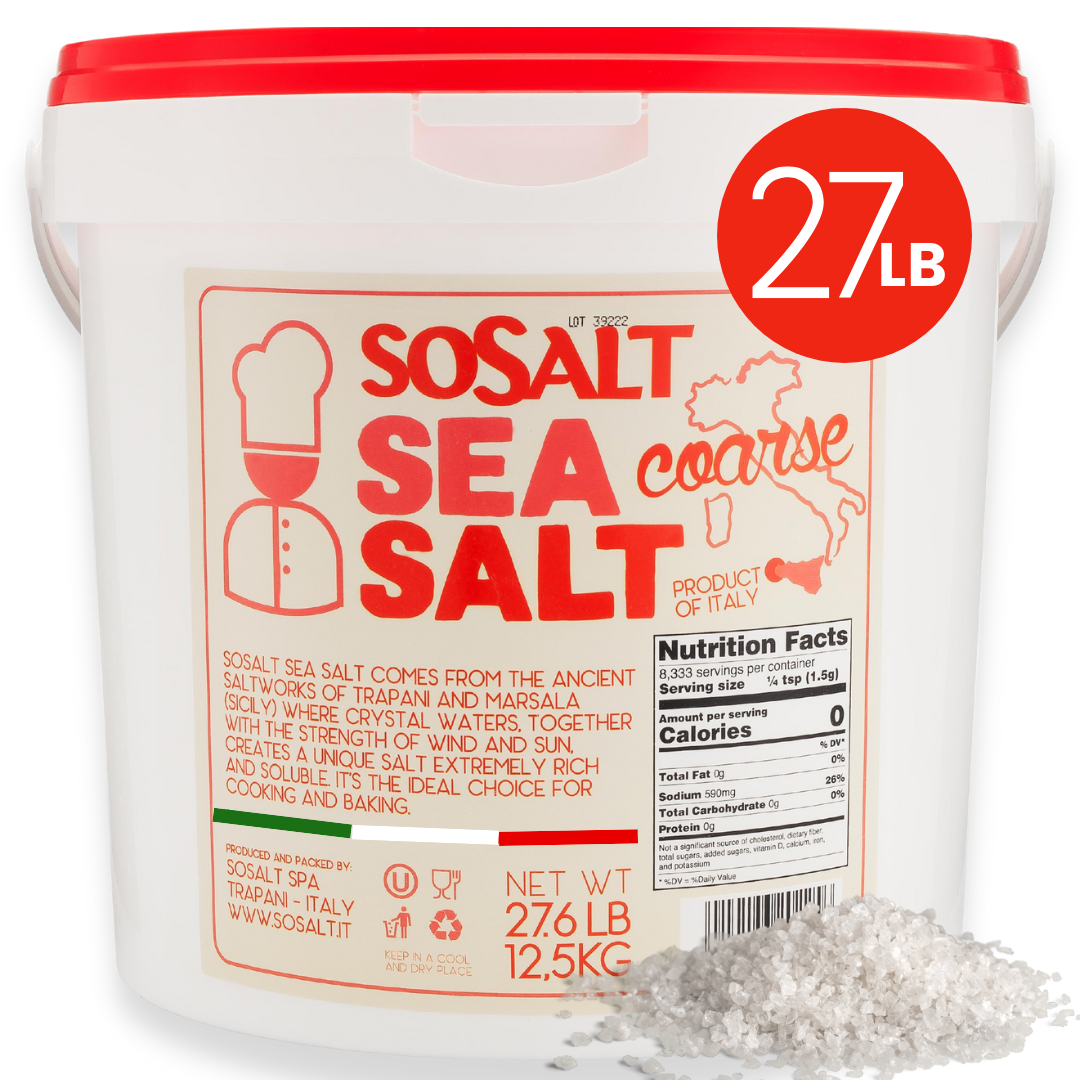SoSalt, Coarse Natural Sea Salt, Mediterranean, (5kg) 11 lb, SoSalt dal Mare di Trapani, Sicilian