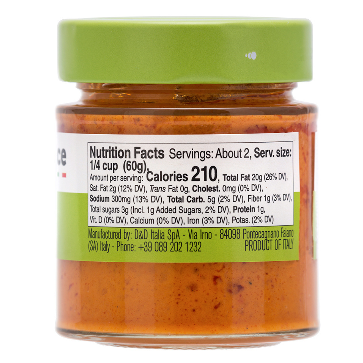 Pepper Pesto Sauce, Red Pepper Sauce, 4.06 Ounces, Product of Italy, by Fratelli D'Amico.