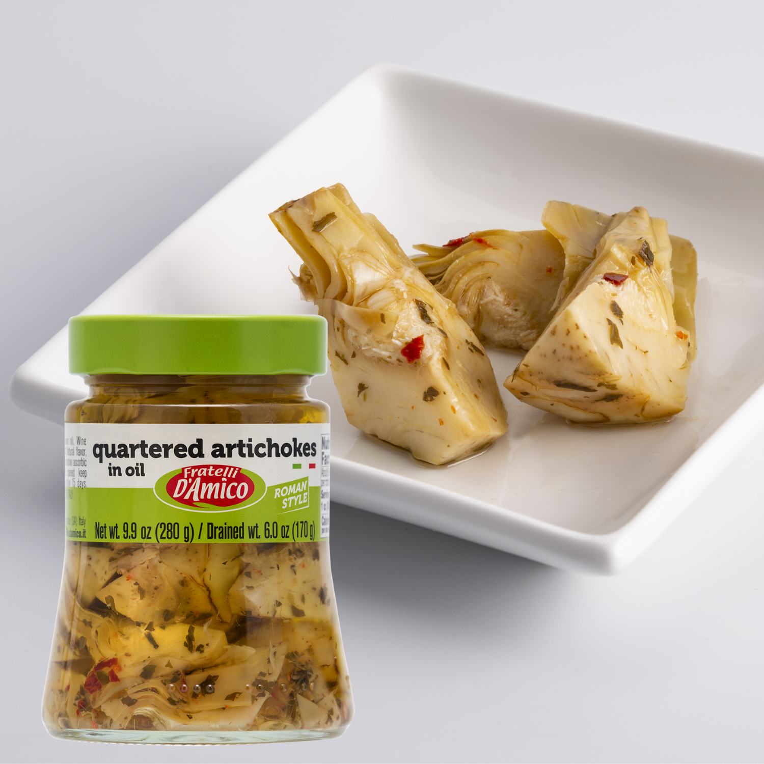 Quartered Artichokes In Oil "Roman Style", 9.9 oz (280 g)