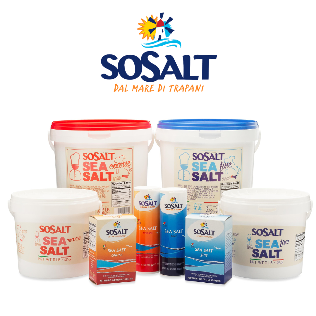 SoSalt, Coarse Sea Salt, Sicilian Sea Salt, Shaker, 750 gr (26.5 oz) SoSalt, Mediterranean Sea Salt, Sicily, Italy