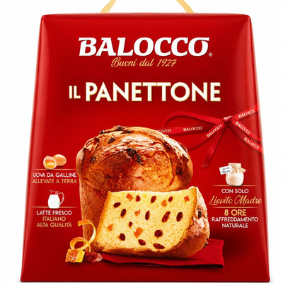 Balocco Italian Classic Panettone 1 kg (2.2 lb) | Traditional Christmas Bread from Italy