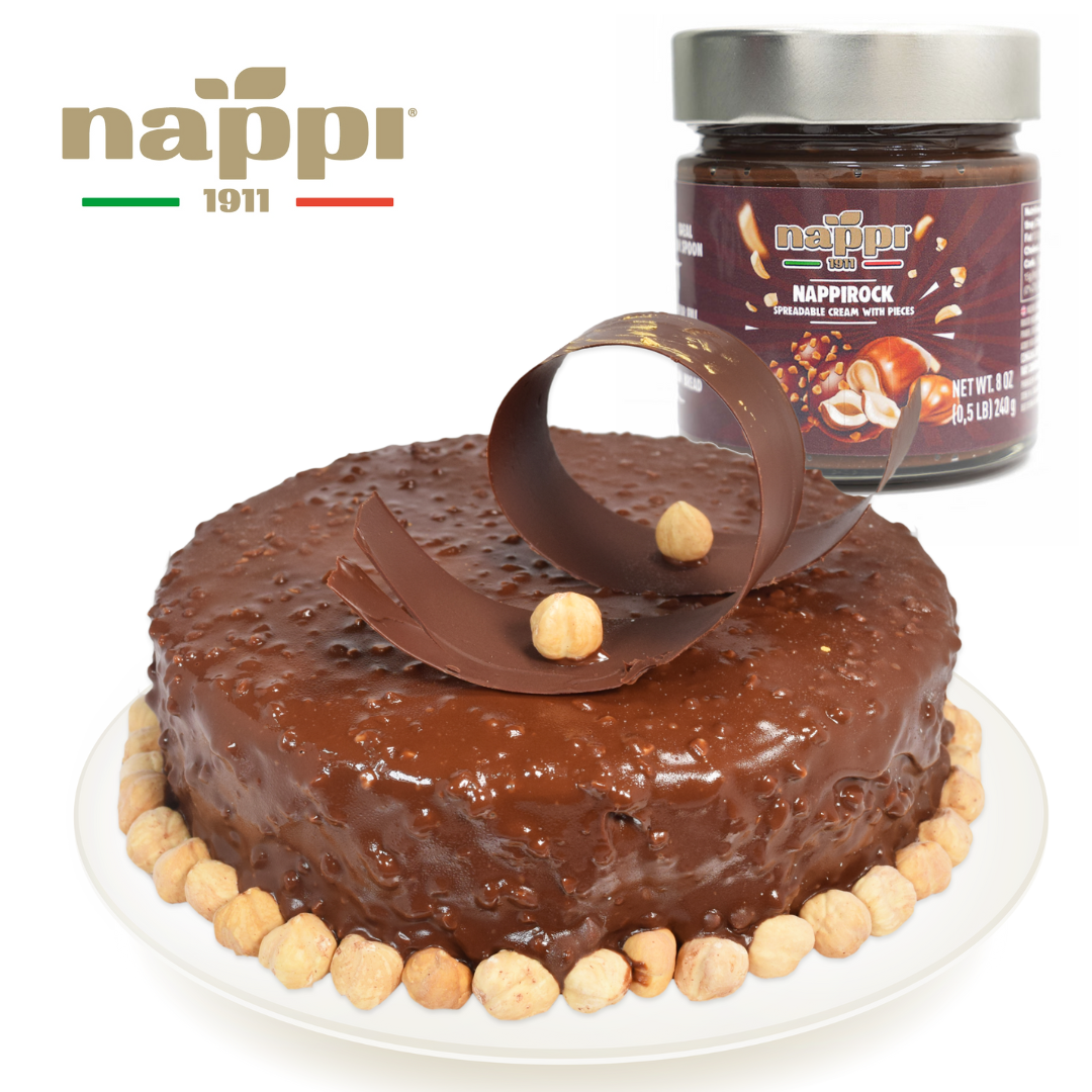 Nappi 1911, Crunchy Hazelnut Chocolate Spread (8.5 oz), Nappirock, Nocciolata, Product of Italy