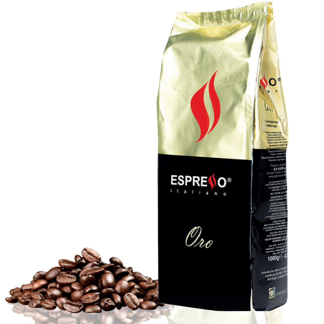 ESPRESSO® Gold Coffee, Italian Coffee Beans (2.2lb), Whole Roasted Coffee Beans for Espresso - Espresso Coffee Beans (Medium Roast Whole Bean)- Coffee Beans Espresso - Coffee Whole Bean - (2.2lb). (GOLD)