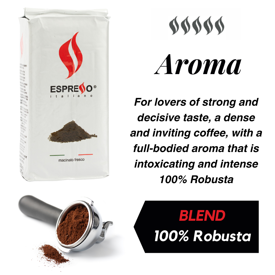 ESPRESSO® Quality Aroma, Neapolitan Ground Coffee, a creamy and aromatic blend