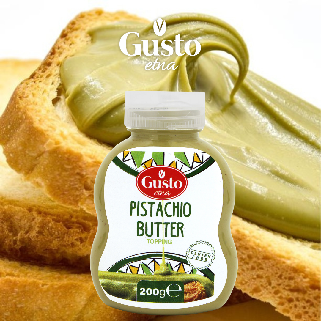 Gusto Etna, Pistachio Butter Squeeze Bottle 200 g (7.05 oz), Sicilian Pistachio Cream Topping