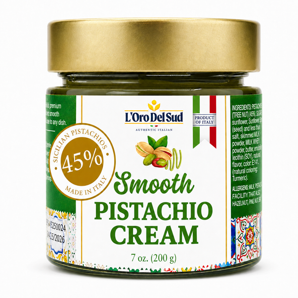 L'Oro Del Sud, Pistachio Cream Premium 45% Pistachios, 7 oz (200g)