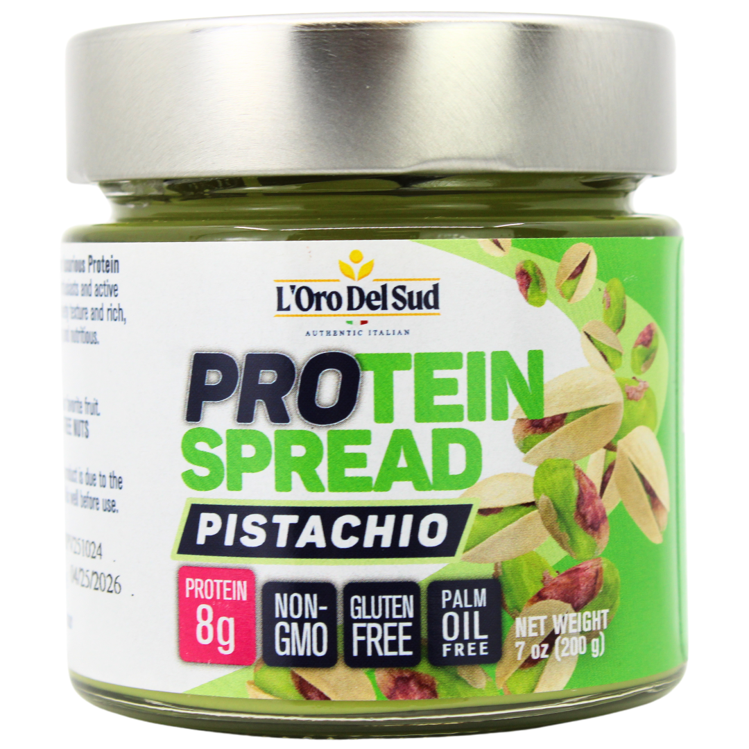 L’Oro Del Sud Pistachio Protein Butter Spread – High Protein, 8g Protein per Serving, Italian Pistachio Cream, Non-GMO, Vegan