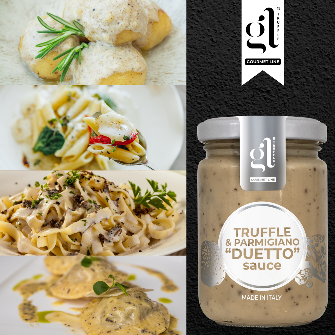 GL Truffle Gourmet Line, Creamy Truffle & Parmigiano "Duetto" Sauce 130 gr (4.6 oz), DOP Parmigiano Reggiano