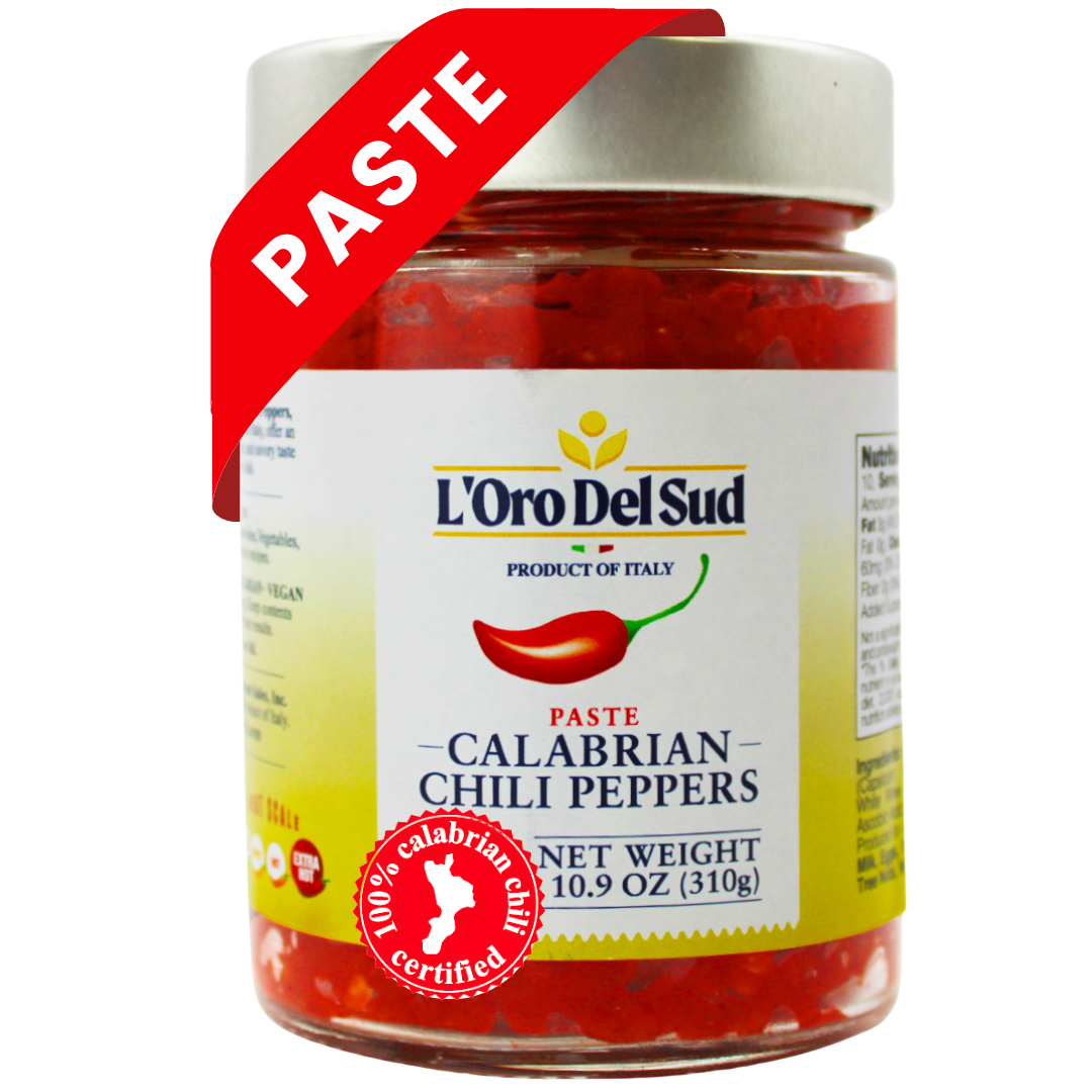 L'Oro Del Sud Certified Authentic,Certified Authentic, Calabrian Chili Pepper Paste, Peppers are Grown in Calabria, Calabiran Chili Pate, 10.9 oz