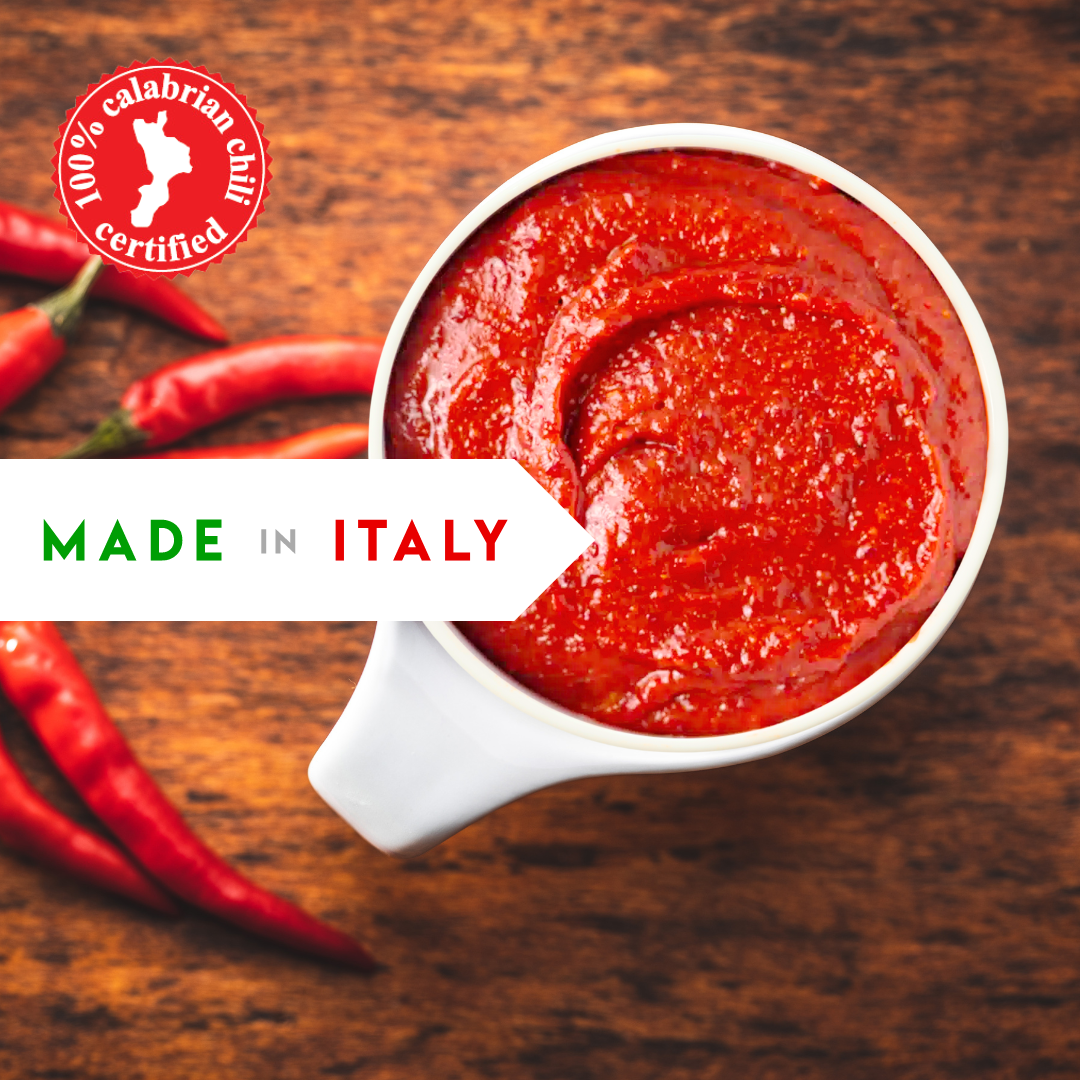 L'Oro Del Sud Certified Authentic,Certified Authentic, Calabrian Chili Pepper Paste, Peppers are Grown in Calabria, Calabiran Chili Pate, 10.9 oz