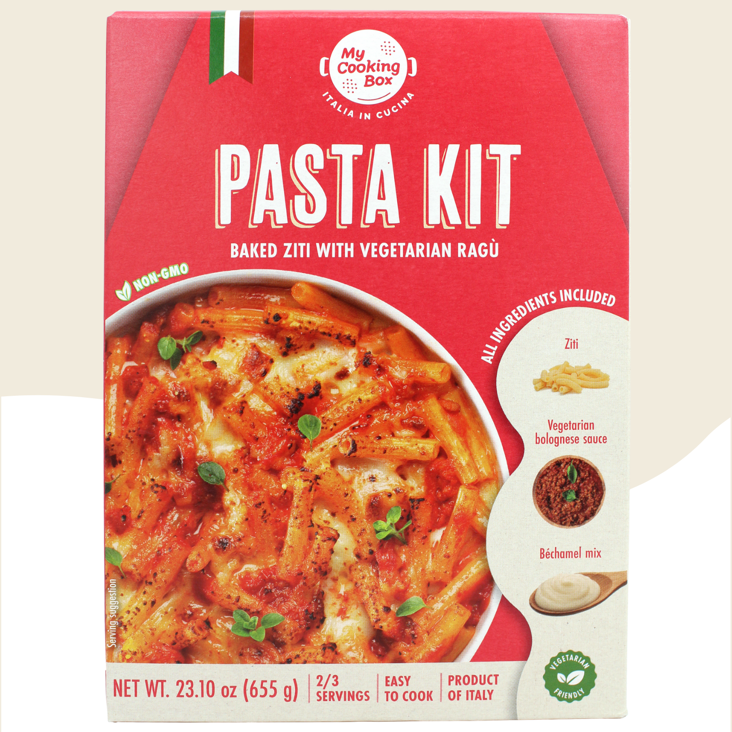 Gourmet Italian Pasta Dinner Kit – Penne with Tomato Sauce, 24.7 oz (699g) Product of Italy – 2 to 3 Servings – My Cooking Box