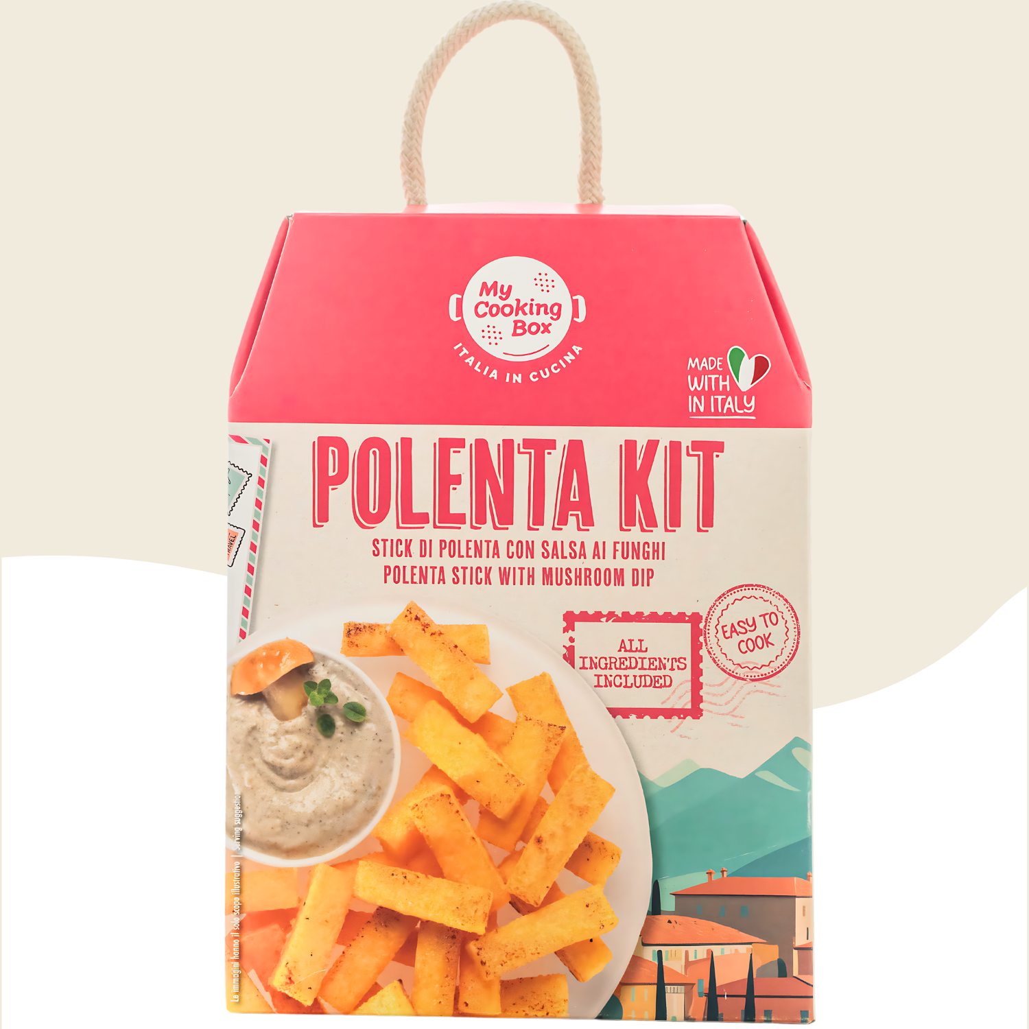 Polenta Mix Kit, Polenta Sticks with Mushroom Dip, Gourmet Dinner Recipe, Product of Italy, 2-3 Servings – My Cooking Box