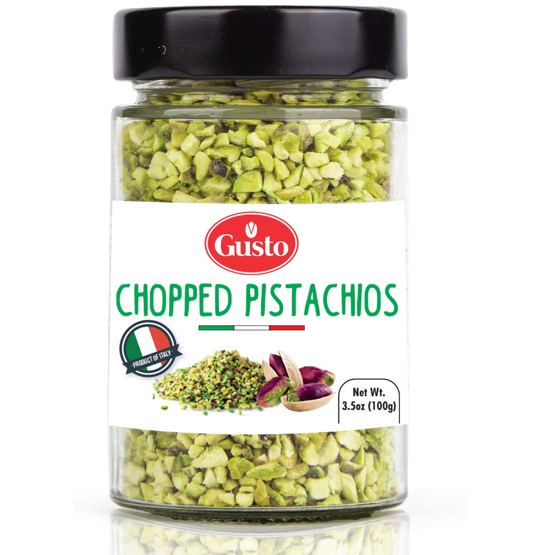 Gusto ETNA, Pistachios Chopped, 3.5 oz (100 g), Italian Raw Pistachio Halves