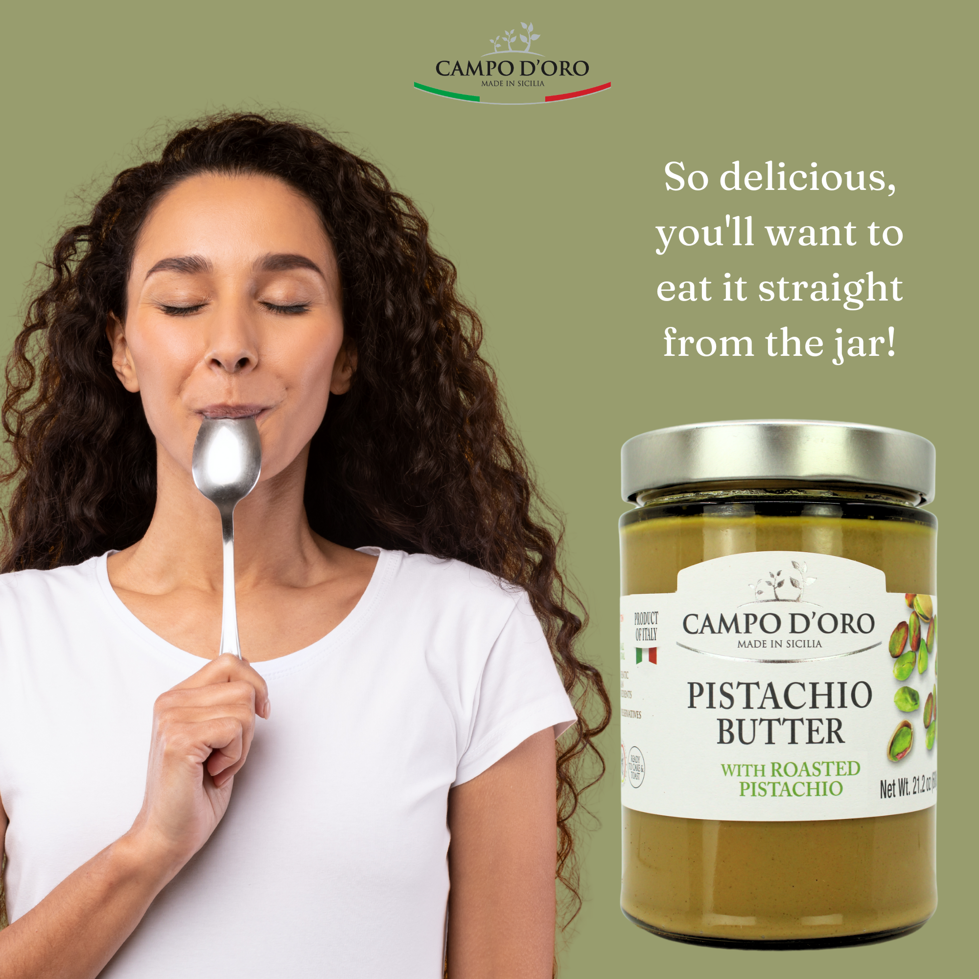 Campo D'Oro Pistachio Butter Cream 21.2oz (600gr)