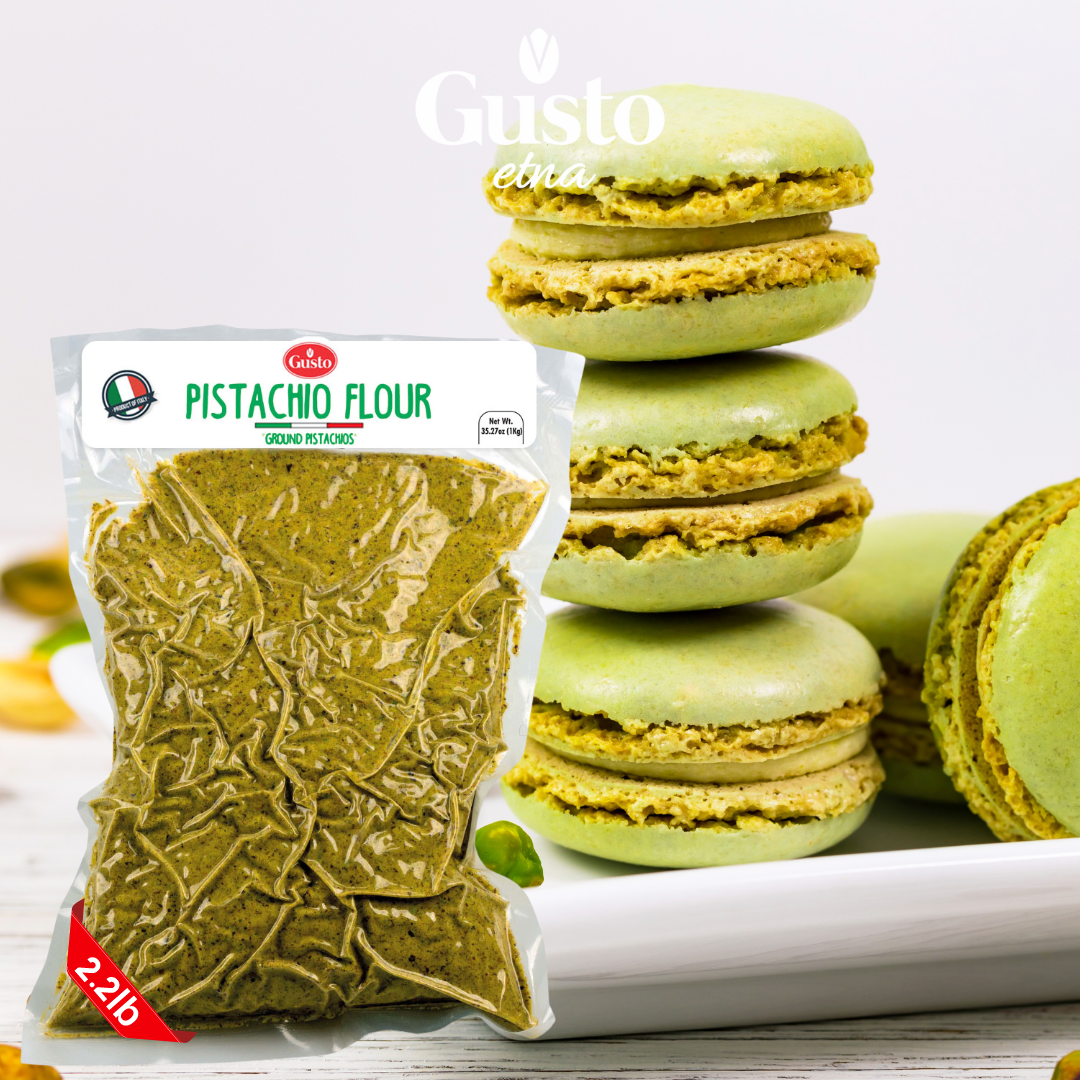 Gusto Etna Pistachio Flour, 80 g, Sicilian Fine Chopped Pistachio Flour, Ground Pistachios, Pistachio Powder, Gluten Free Flour