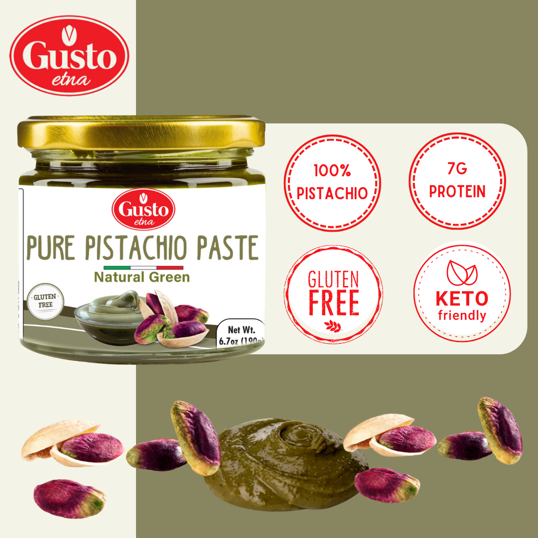 Pistachio butter unsweet, Gusto Etna pistachio butter made with 100% pistachio