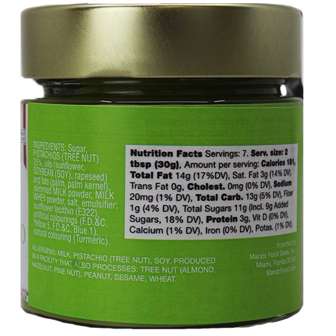 L’Oro Del Sud Pistachio Cream with Sea Salt – Sicilian Sweet & Salty Pistachio Spread, 7 oz (200g), Sweet Pistachio Butter