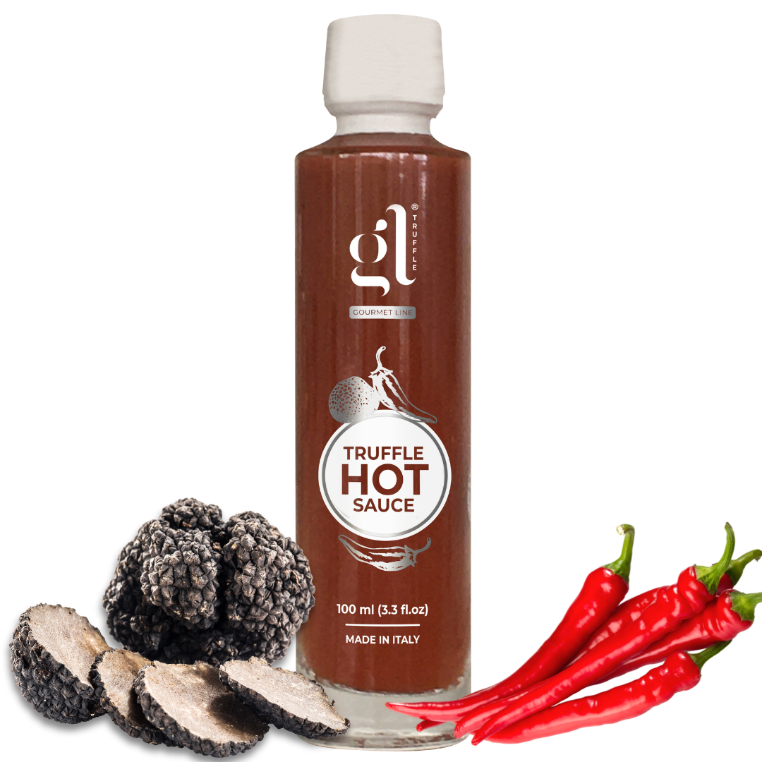 GL Truffle Gourmet Line, Truffle Hot Sauce 100 ml (3.38 ounces), Gourmet Hot Sauce with Chili Peppers & Black Summer Truffle