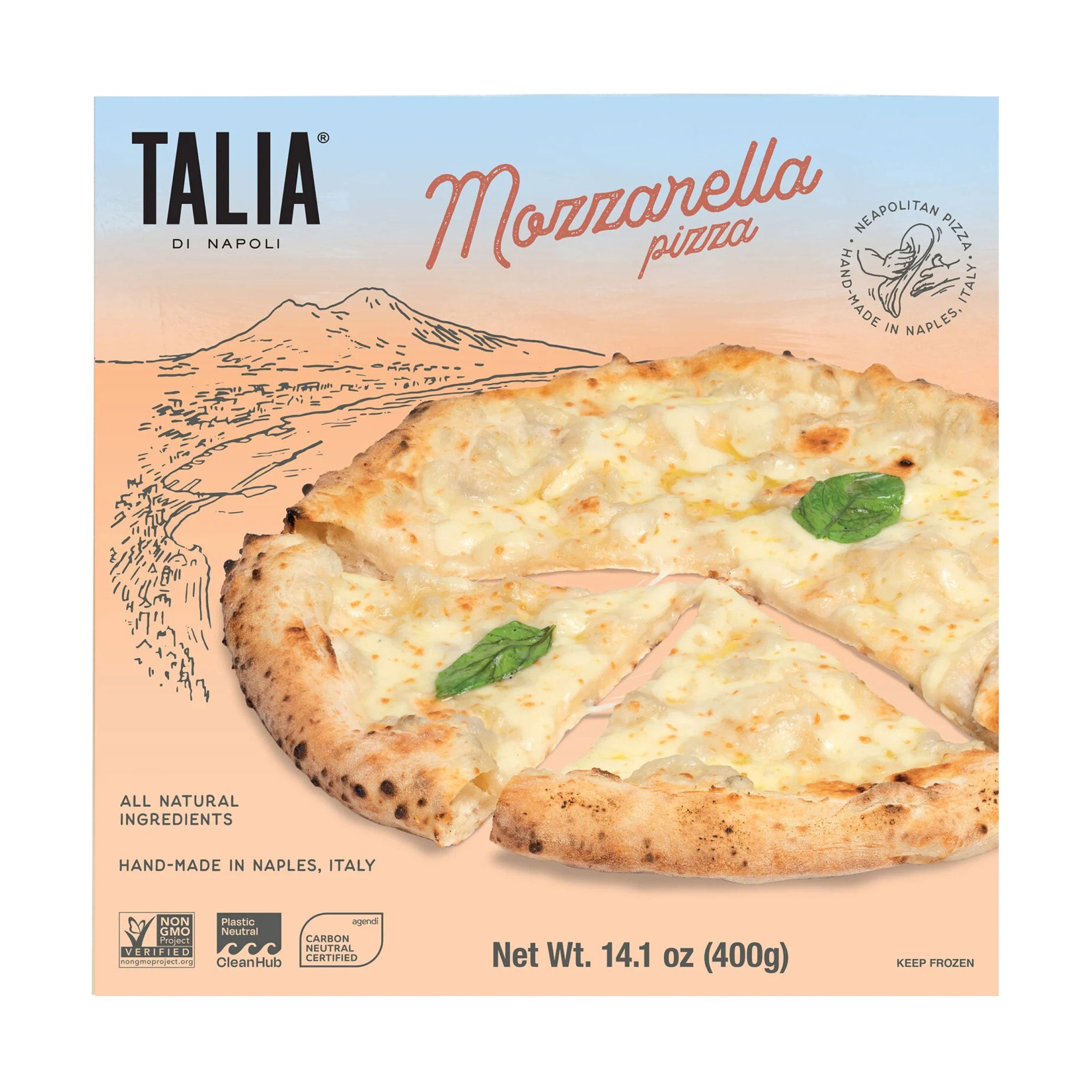 10 Pack, Talia di Napoli, Frozen Neapolitan Pizza, Mozzarella, Product of Italy, 10 X 14.1 oz  Retail Box