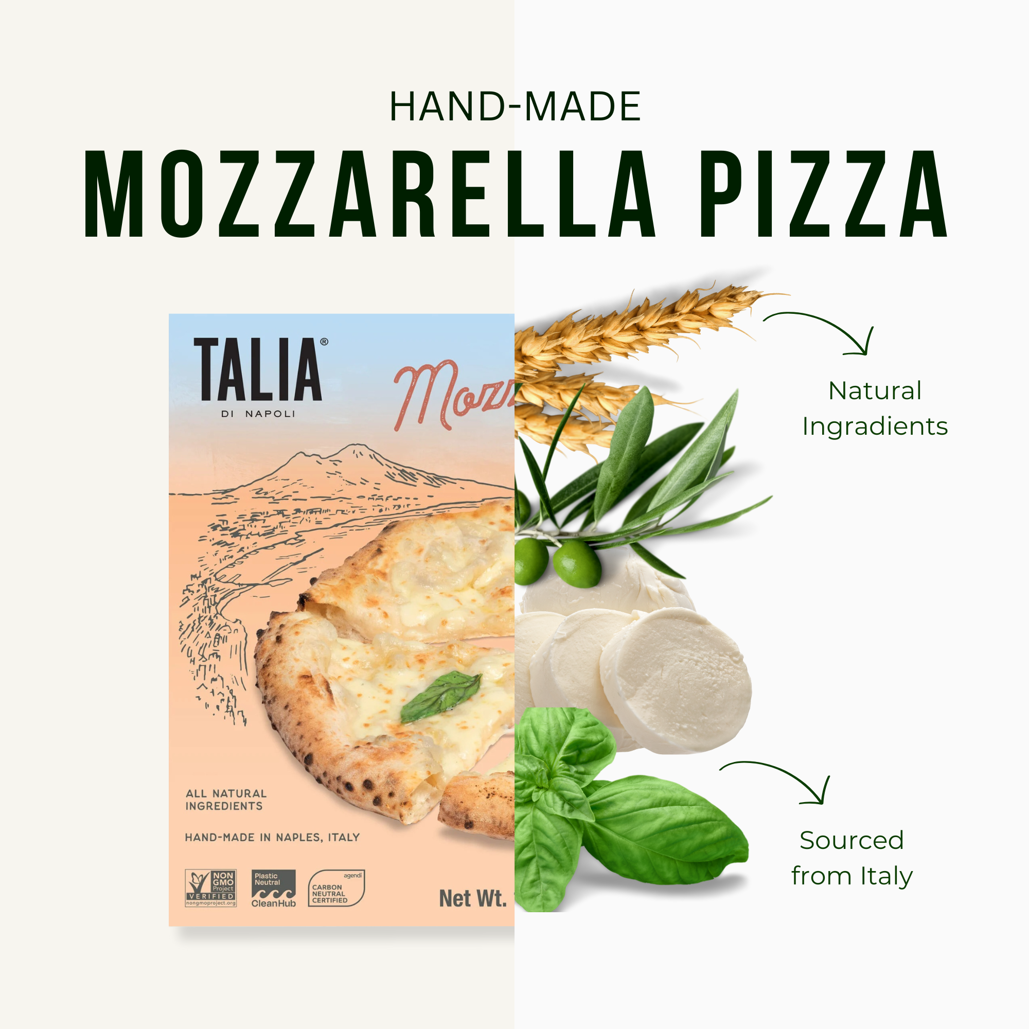 10 Pack, Talia di Napoli, Frozen Neapolitan Pizza, Mozzarella, Product of Italy, 10 X 14.1 oz  Retail Box