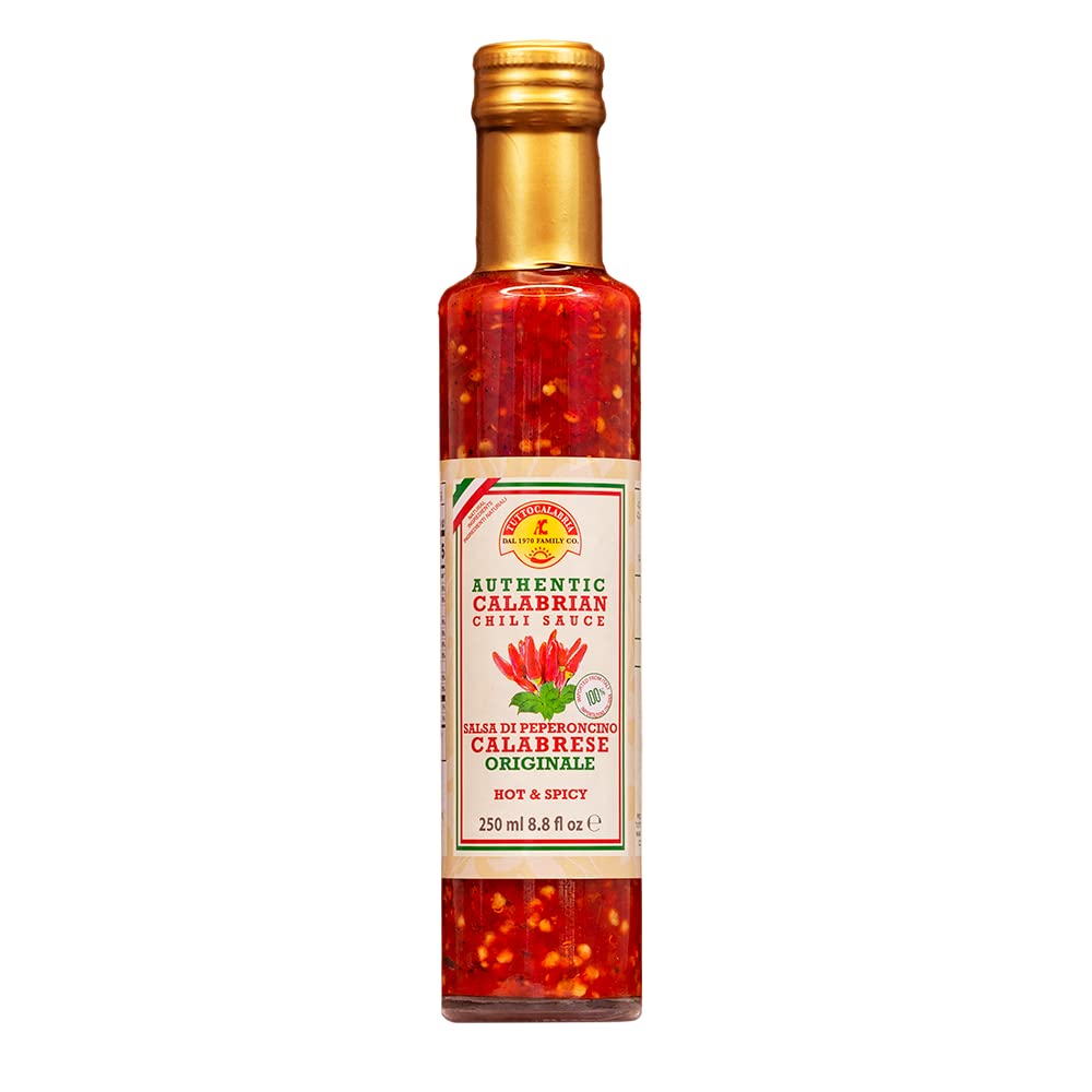 Tutto Calabria Calabrian Chili Hot Sauce "Hot & Tangy" 8.8oz. - Imported by Manzo