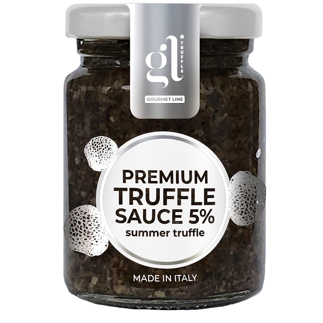 GL Truffle Gourmet Line, Italian Premium Black Truffle Sauce (90 g) (3.17 oz), Salsa Tartufata