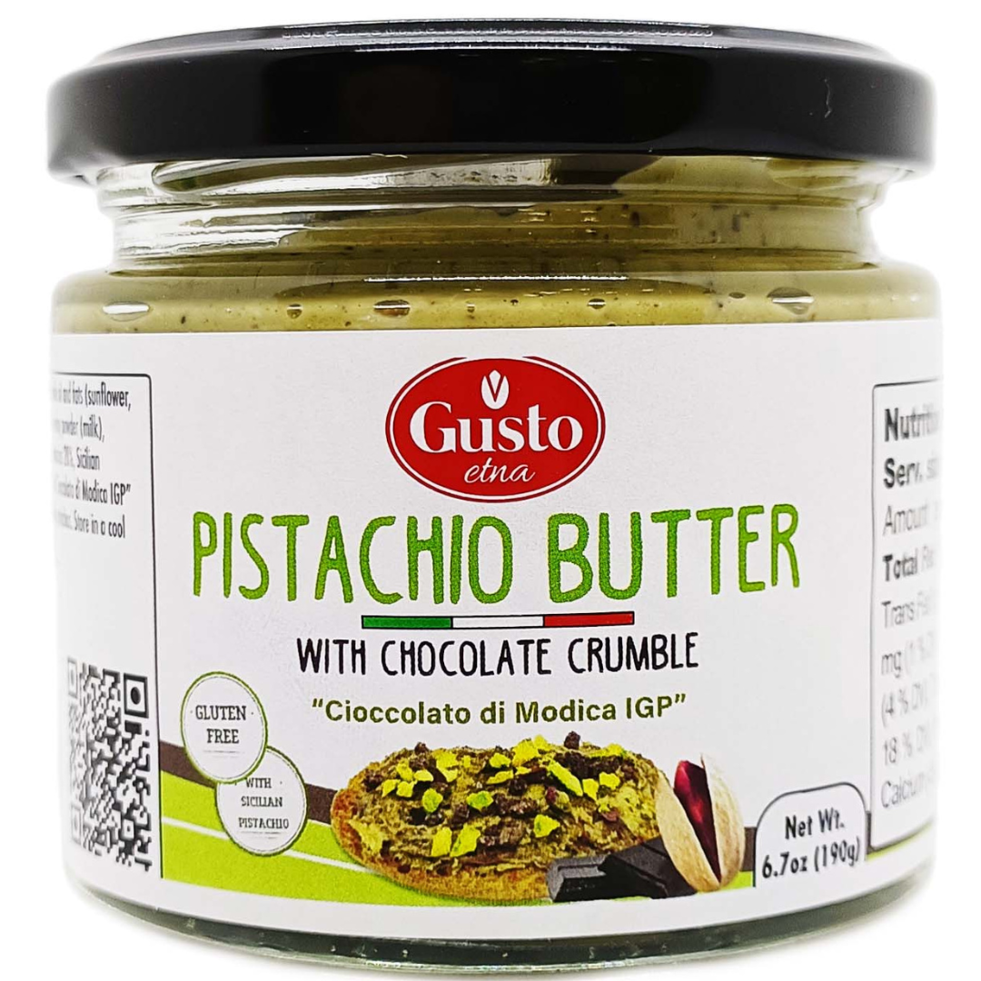 Gusto ETNA, Pistachio Nut Butter, 6.7 oz (190g) Sweet Pistachio Cream Spread, Pistachio Paste
