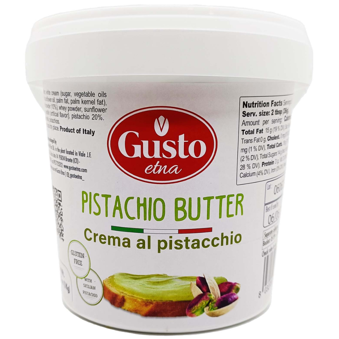 Gusto ETNA, Pistachio Nut Butter Tub, 2.2 LB (1 Kg) Sweet Pistachio Cream Spread