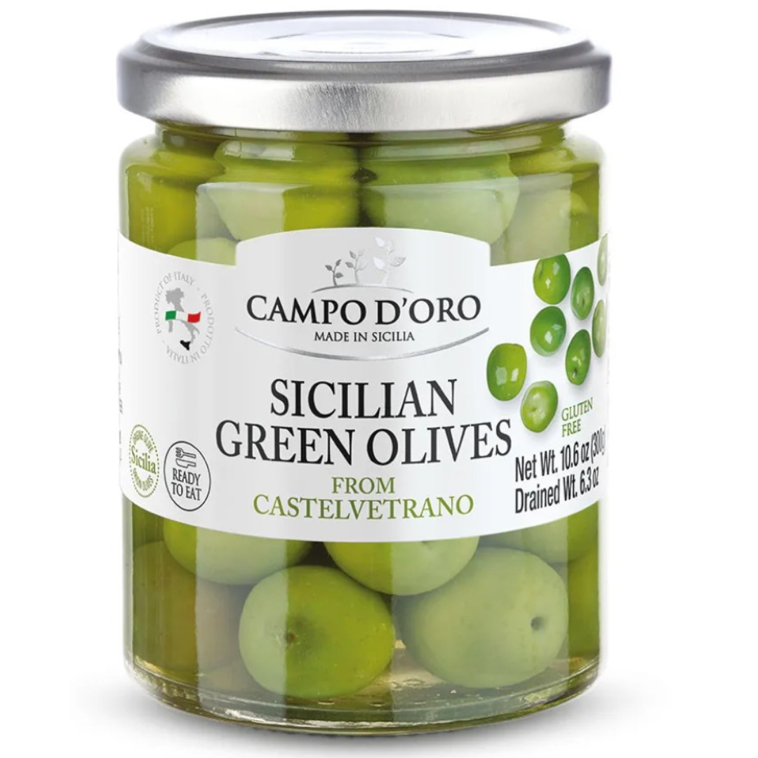 Green Castelvetrano Olives, Whole, Not Pitted,10.58 Oz, Sicilian Castelvetrano Whole Green Olives