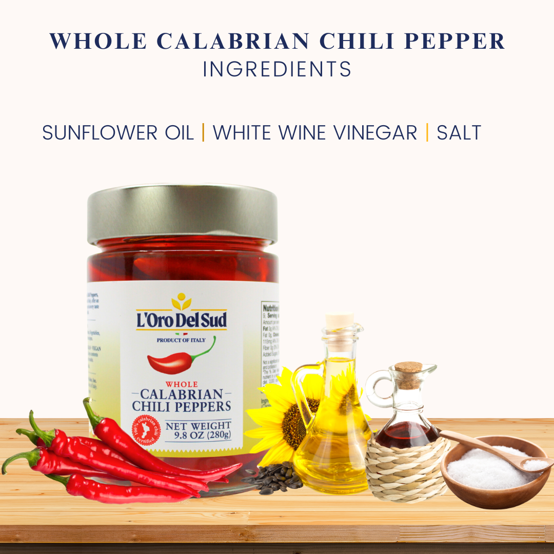 L'Oro Del Sud Whole Calabrian Chili Peppers Jar